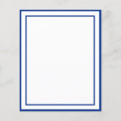 Taufsjunge Königsblauer weißer Bogen Einladung (Rückseite)