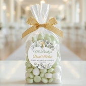 Taufsticker Spanisch Bautismo Niedlich grüne Blätt Runder Aufkleber