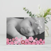 Tauftaufe-Mädchen-Foto-Einladungs-Karte Einladung (Stehend Vorderseite)