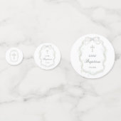 Tauftisch für weißes Gipskraut Konfetti (Rückseiten)