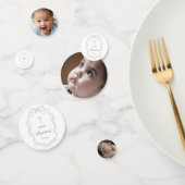 Tauftisch für weißes Gipskraut Konfetti (Gruppe)