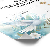 Taufurkunde Religiöses Erinnerungsstück Poster (Ecke)