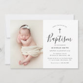 Taufveranstaltung für modernes Foto Einladung (Vorderseite)