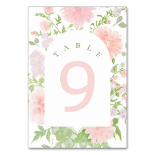 Taufwasserfarbe rosa Blumen Tischnummer