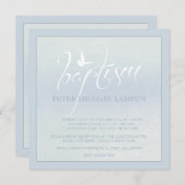 Taufwort mit Taubenblauer Einladung (Vorne/Hinten)