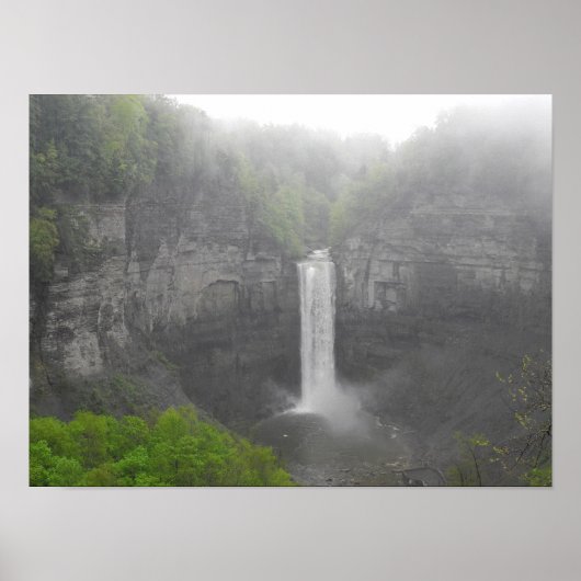 Taughannock Fall Ithaca Wasserfall Fotografie Poster (Vorne)