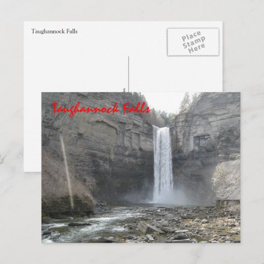 Taughannock Falls Postkarte (Vorne/Hinten)