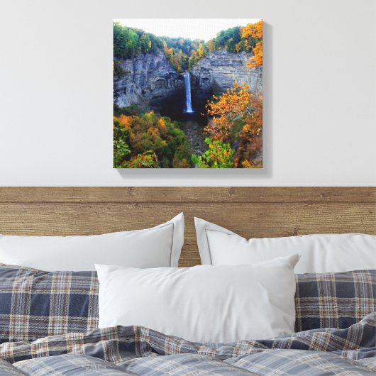 Taughannock Falls Ulysses, NY Leinwanddruck (Insitu (Schlafzimmer))