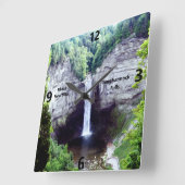 TAUGHANNOCK FALLT ITHACA-Uhr Quadratische Wanduhr (Winkel)