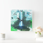 TAUGHANNOCK FALLT ITHACA-Uhr Quadratische Wanduhr (Zuhause)
