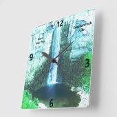 TAUGHANNOCK FALLT ITHACA-Uhr Quadratische Wanduhr (Winkel)