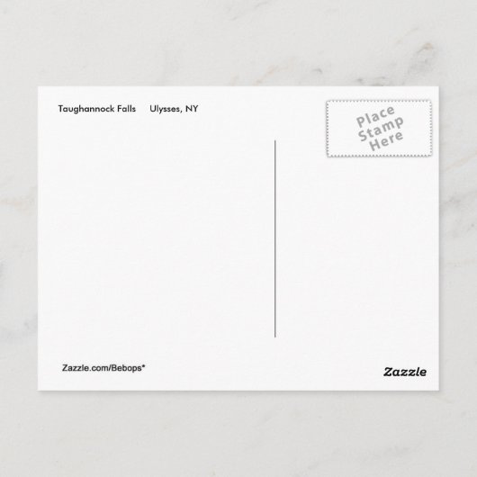 Taughannock fällt Staats-Park Postkarte (Rückseite)