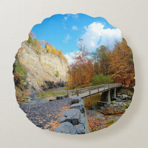 Taughannock fällt Staats-Park Rundes Kissen