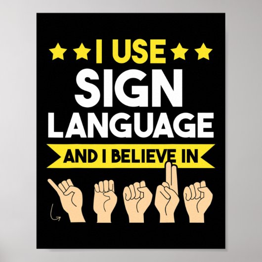 Taugliches Bewusstsein und Gebärdensprache Poster (Vorne)