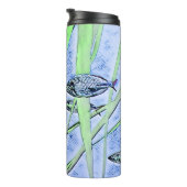 Taumeln mit schwimmendem Fischdesign Thermosbecher (Nach rechts gedreht)