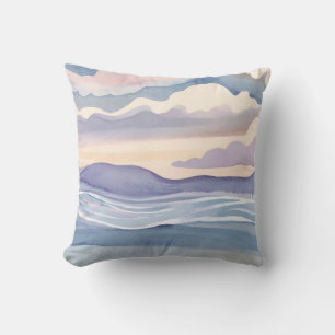 Täumelnde Ozeanwellen   Aquarell Kissen