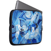 Taumeltauben in Cerulean Blue Laptopschutzhülle (Vorne Rechts)