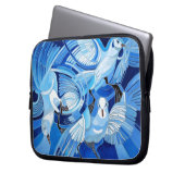 Taumeltauben in Cerulean Blue Laptopschutzhülle (Vorderseite Links)
