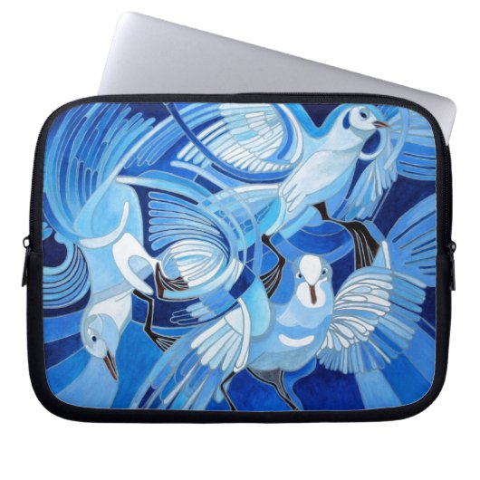 Taumeltauben in Cerulean Blue Laptopschutzhülle (Vorderseite)