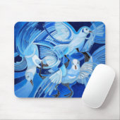 Taumeltauben in Cerulean Blue Mousepad (Mit Mouse)