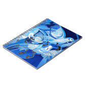 Taumeltauben in Cerulean Blue Notizblock (Linke Seite)