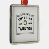 Taunton, MA Holiday Wreath Keramik Ornament (Rechts)