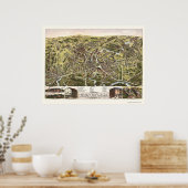 Taunton, MA Panoramic Map - 1875 Poster (Küche)