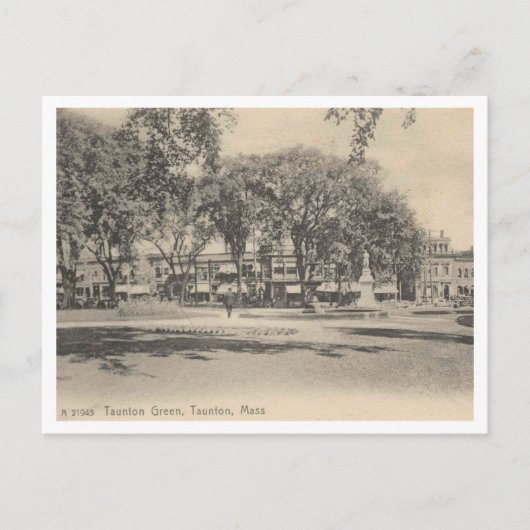 Taunton MA, The Green, 1915 Postkarte (Vorderseite)