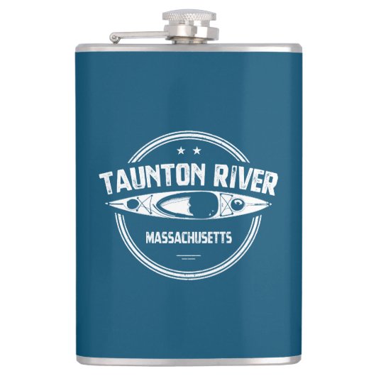 Taunton River Massachusetts Kayaking Flachmann (Vorderseite)