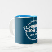 Taunton River Massachusetts Kayaking Zweifarbige Tasse (Vorderseite Links)