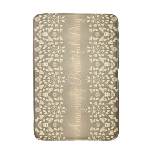 Taupe A Gray Brown Decorative Badematte (Vorderseite Vertikal)