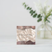 Taupe Agate Silver Glitter Luxury Quadratische Visitenkarte (Stehend Vorderseite)