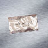Taupe Agate Silver Glitzer Luxury Magnetische Visitenkarte (Beispiel)