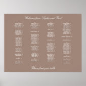 Taupe Alphabetic Seekartenposter Poster (Vorne)