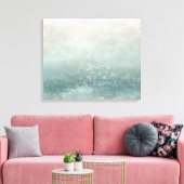 Taupe am Meer und Blauer Schlag Leinwanddruck (Insitu (Wohnzimmer))