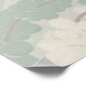 Taupe and Blue Paradise Garden Pattern Poster (Ecke)