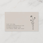 Taupe and Linen Botanical Sprig Visitenkarte (Rückseite)