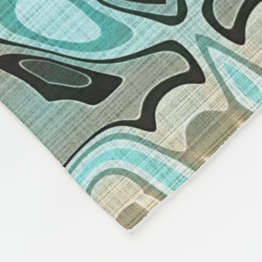 Taupe Aquamarin Aqua Turquoise Angesagte Bohemisch Fleecedecke (Ecke)
