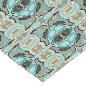 Taupe Aquamarin Aqua Turquoise Angesagte Bohemisch Kurzer Tischläufer (Ecke)