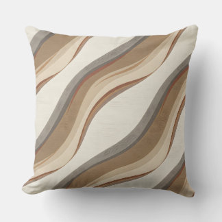 Taupe-Aurora-Band-Wurfkissen Kissen