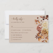 Taupe Autumn Rustic Blätter RSVP Card Karte (Vorderseite)