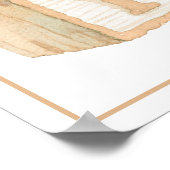 Taupe Baby Blocks Baby Shower Welcome Poster (Ecke)