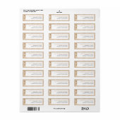 Taupe Baby Blocks Return Address Label (Vorne)