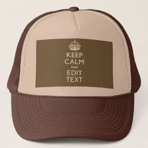 Taupe Behalte Ruhe und Ihren Text leicht Truckerkappe