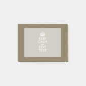 Taupe behalten Ruhe und Ihren Text leicht Post-it Klebezettel (Vorderseite)
