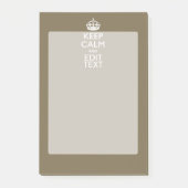 Taupe behalten Ruhe und Ihren Text leicht Post-it Klebezettel (Vorderseite)
