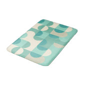 Taupe Beige Aquamarin Blue Mint Green Circles Must Badematte (Schrägansicht)