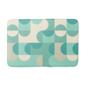Taupe Beige Aquamarin Blue Mint Green Circles Must Badematte (Vorderseite)