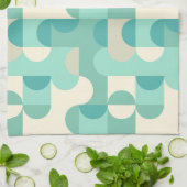 Taupe Beige Aquamarin Blue Mint Green Circles Must Geschirrtuch (Gefaltet)