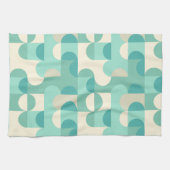 Taupe Beige Aquamarin Blue Mint Green Circles Must Geschirrtuch (Horizontal)